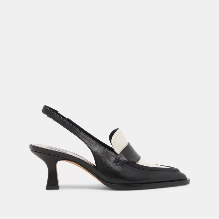 Dolce Vita Heels^ADELE HEELS BLACK WHITE LEATHER