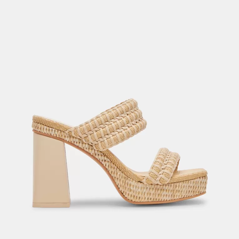 Dolce Vita Heels^ALFRED HEELS LT NATURAL RAFFIA