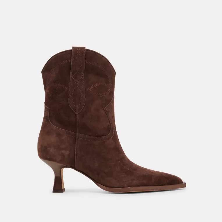 Dolce Vita Western Inspired | Boots & Booties^ANGEL BOOTIES DK BROWN SUEDE