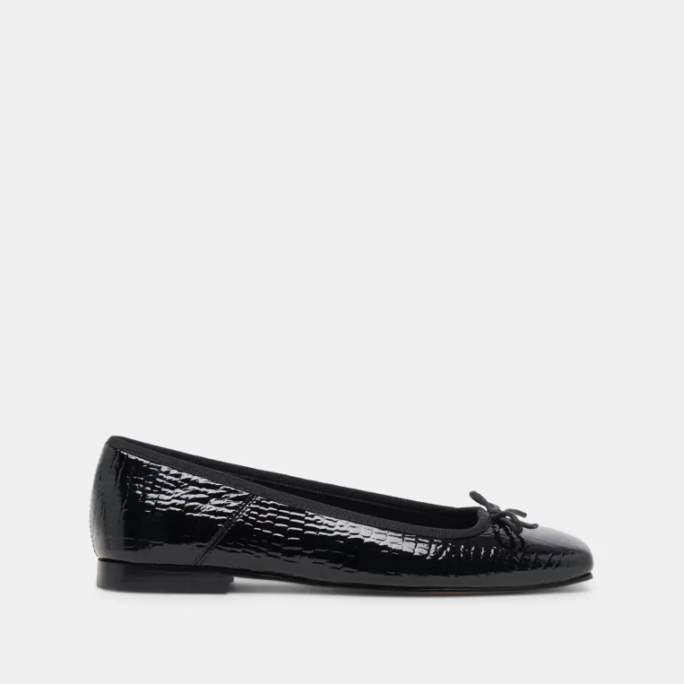 Dolce Vita Ballet Flats | Flats & Loafers^ANISA BALLET FLATS NOIR EMBOSSED LEATHER