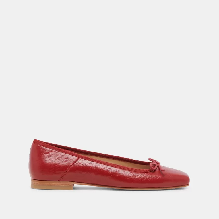 Dolce Vita Ballet Flats | Flats & Loafers^ANISA BALLET FLATS RED CRINKLE PATENT