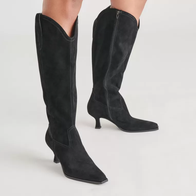 Dolce Vita Western Inspired | Tall Boots^ARIANA WIDE CALF BOOTS ONYX SUEDE