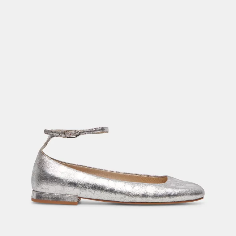 Dolce Vita Ballet Flats | Flats & Loafers^ASHYA BALLET FLATS SILVER DISTRESSED LEATHER