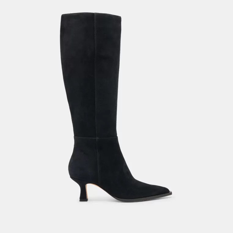 Dolce Vita Tall Boots | Wide Calf^AUGGIE WIDE CALF BOOTS ONYX SUEDE