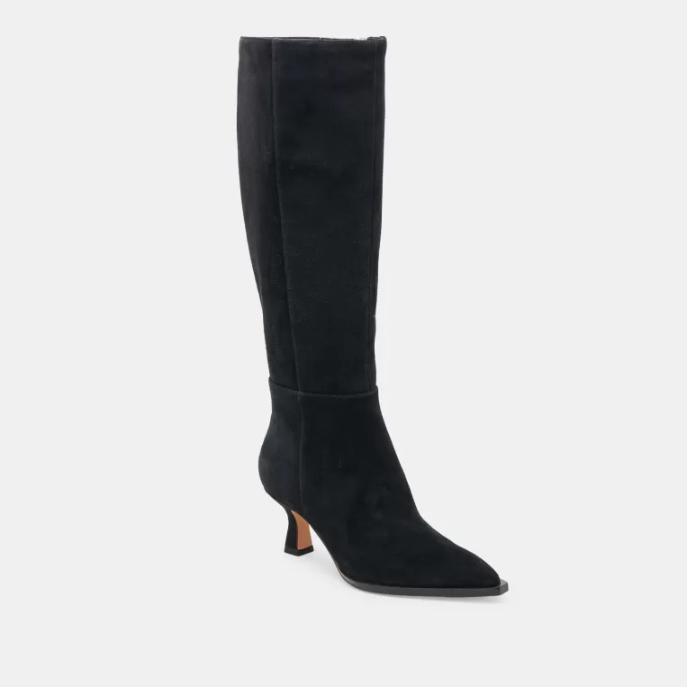 Dolce Vita Tall Boots | Wide Calf^AUGGIE WIDE CALF BOOTS ONYX SUEDE