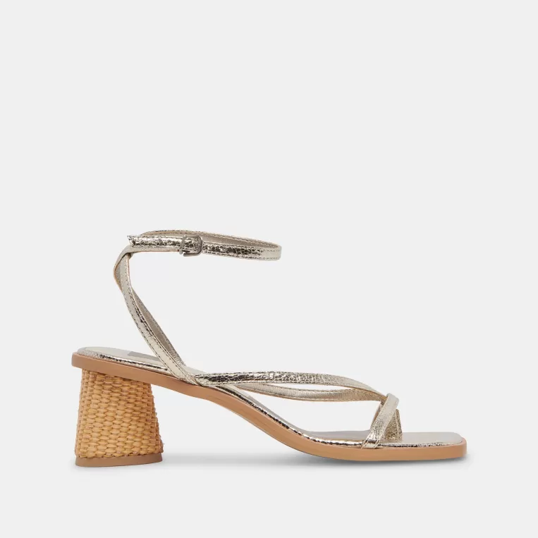 Dolce Vita Wide Widths | Sandals^BANITA WIDE SANDALS LIGHT GOLD CRACKLED STELLA