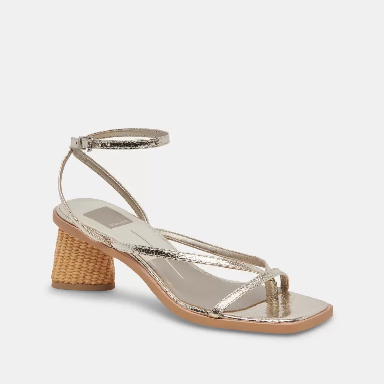 Dolce Vita Wide Widths | Sandals^BANITA WIDE SANDALS LIGHT GOLD CRACKLED STELLA