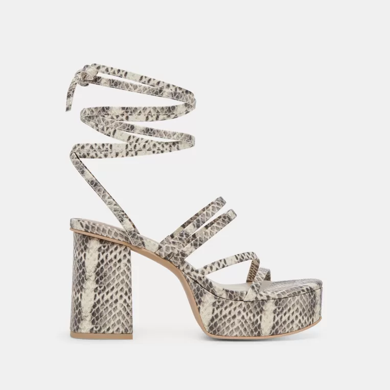 Dolce Vita Heels^BARBS HEELS GREY WHITE EMBOSSED STELLA