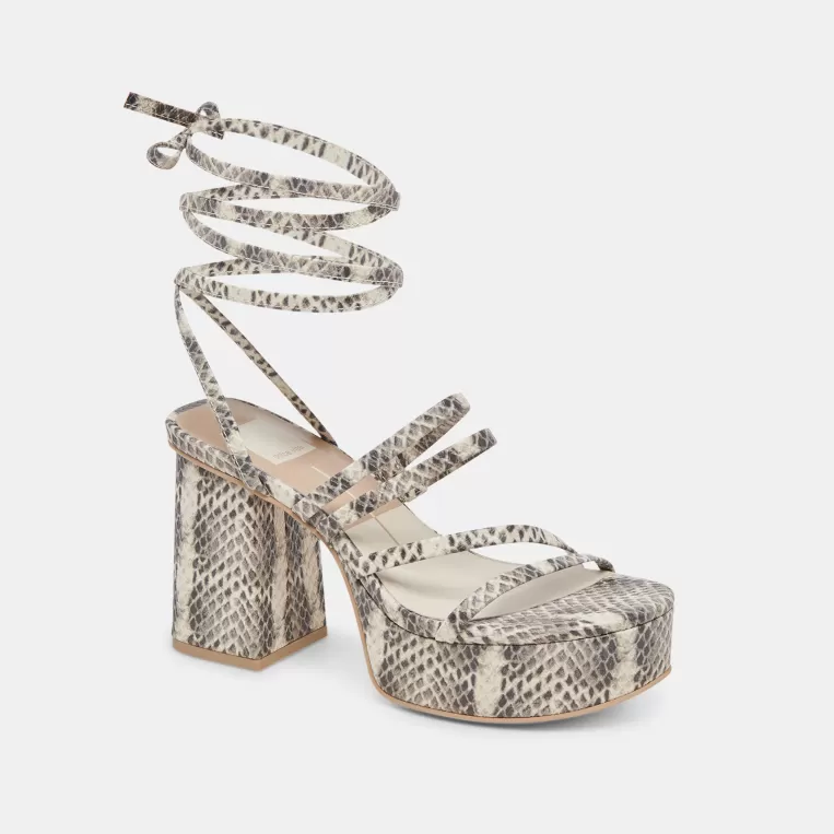 Dolce Vita Heels^BARBS HEELS GREY WHITE EMBOSSED STELLA