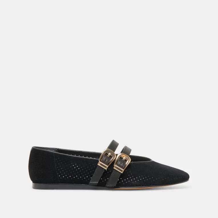 Dolce Vita Ballet Flats | Flats & Loafers^BAYLEE BALLET FLATS ONYX PERFORATED SUEDE