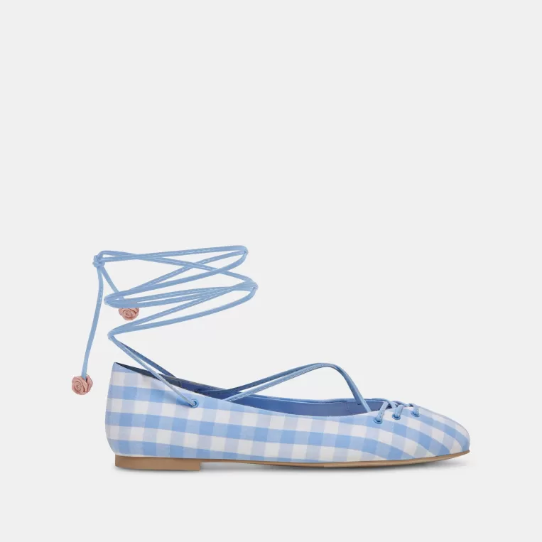 Dolce Vita Ballet Flats | Flats & Loafers^BEATE BALLET FLATS WHITE BLUE GINGHAM