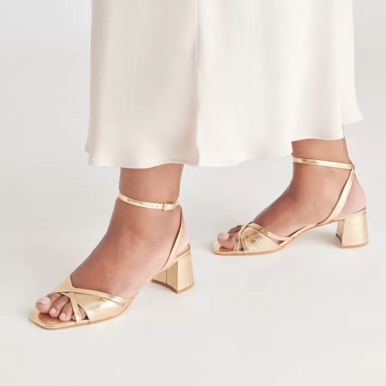 Dolce Vita Heels^BLAKLY HEELS GOLD DISTRESSED LEATHER