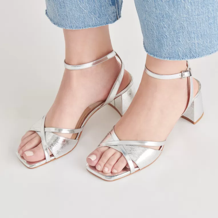 Dolce Vita Heels^BLAKLY HEELS SILVER DISTRESSED LEATHER