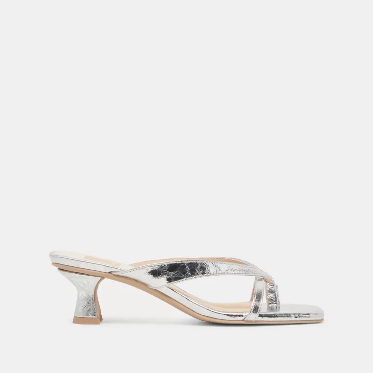 Dolce Vita Make It Metallic | Sandals^BREVEL HEELS SILVER DISTRESSED LEATHER