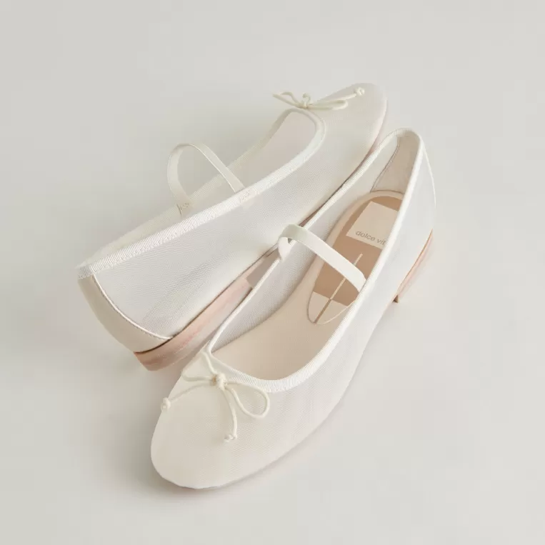 Dolce Vita Mary Janes | Ballet Flats^CADEL BALLET FLATS IVORY MESH