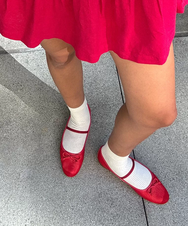 Dolce Vita Mary Janes | Ballet Flats^CADEL BALLET FLATS RED MESH