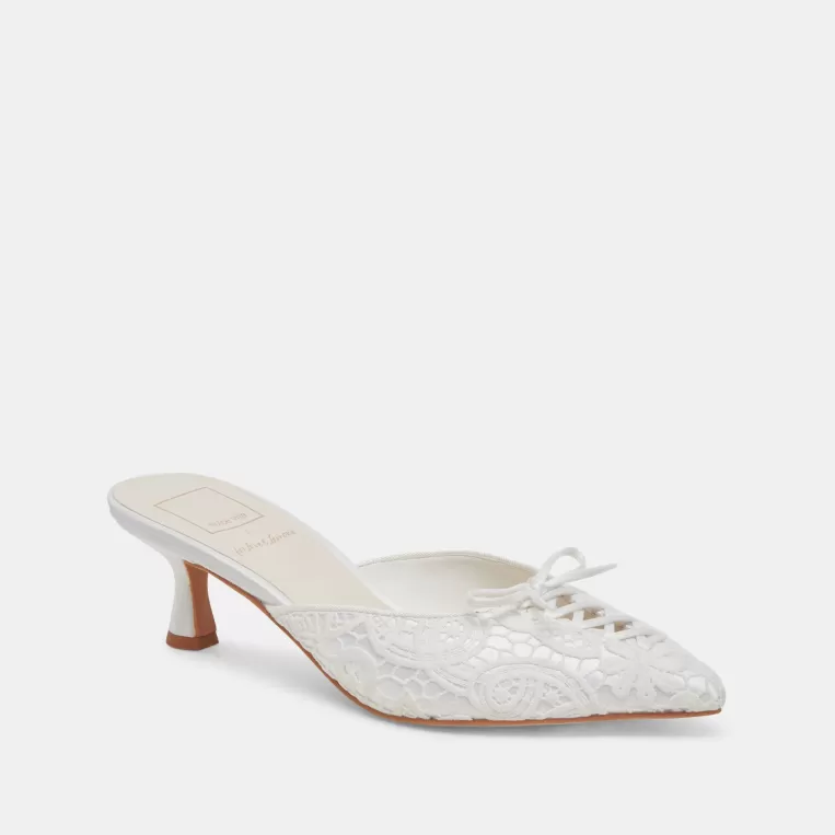 Dolce Vita Wide Widths | Heels^CAMILE WIDE HEELS WHITE FLORAL EYELET