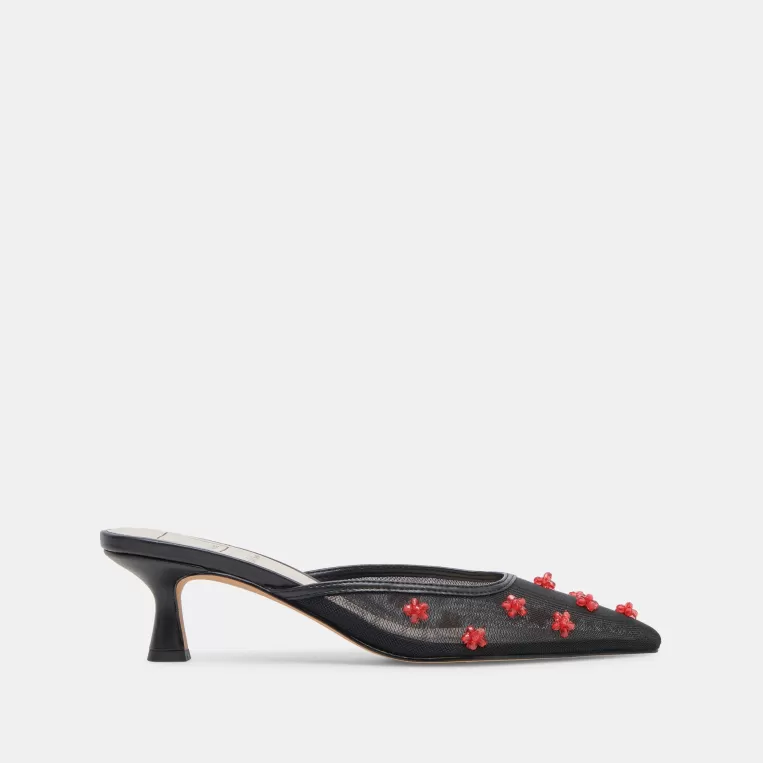 Dolce Vita Heels^CLAIRE HEELS BLACK RED MESH