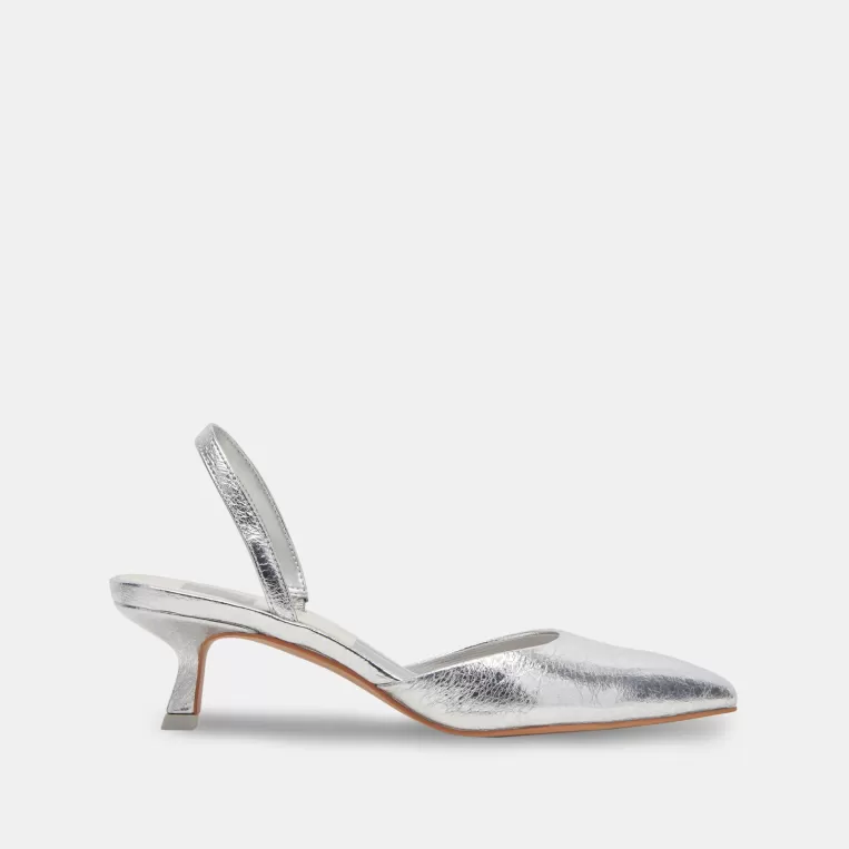 Dolce Vita Make It Metallic | Wide Widths^CORSA WIDE HEELS SILVER CRACKLED LEATHER