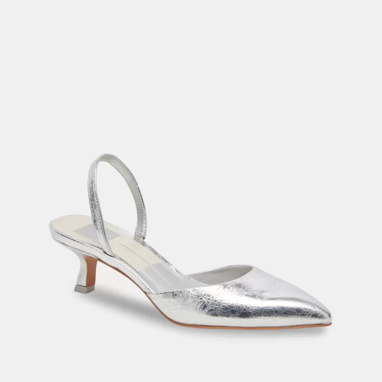 Dolce Vita Make It Metallic | Wide Widths^CORSA WIDE HEELS SILVER CRACKLED LEATHER