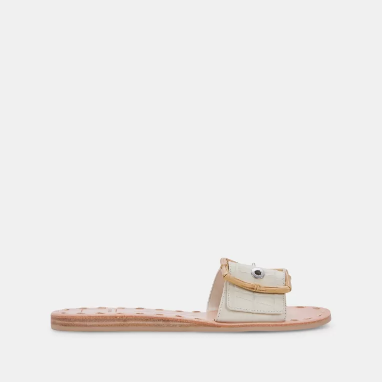 Dolce Vita Sandals^DASA SANDALS EGGSHELL EMBOSSED LEATHER