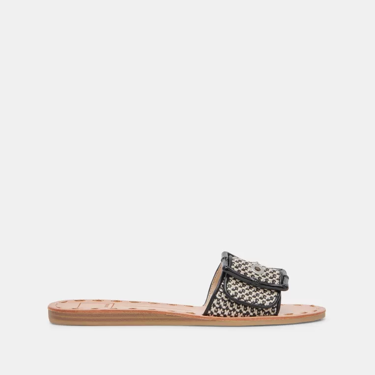 Dolce Vita Wide Widths | Sandals^DASA WIDE SANDALS BLACK NATURAL RAFFIA