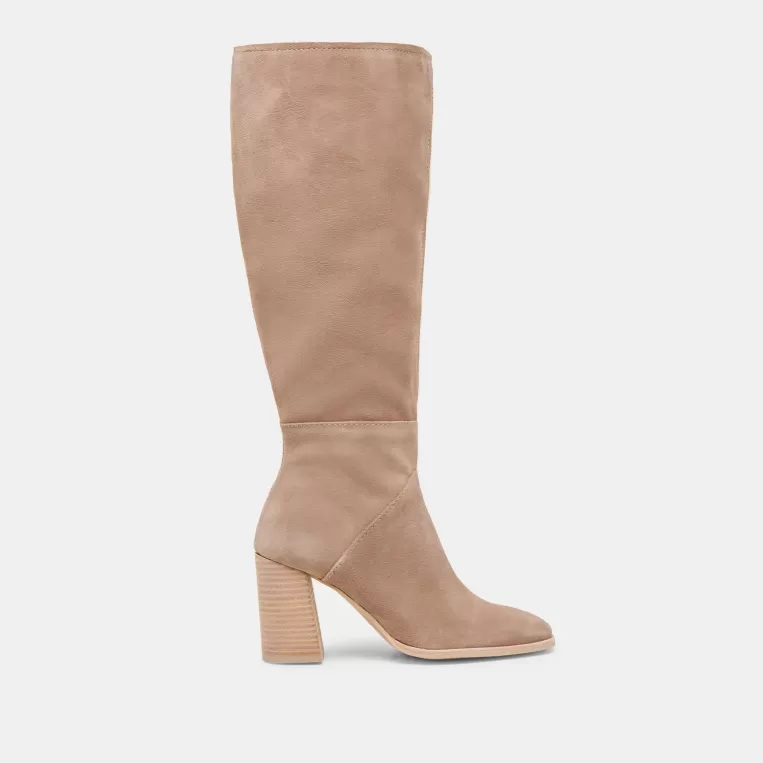 Dolce Vita Wide Calf^FYNN WIDE CALF BOOTS TRUFFLE SUEDE