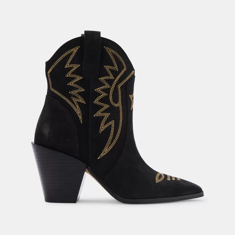 Dolce Vita Western Inspired^GINNI BOOTIES BLACK NUBUCK