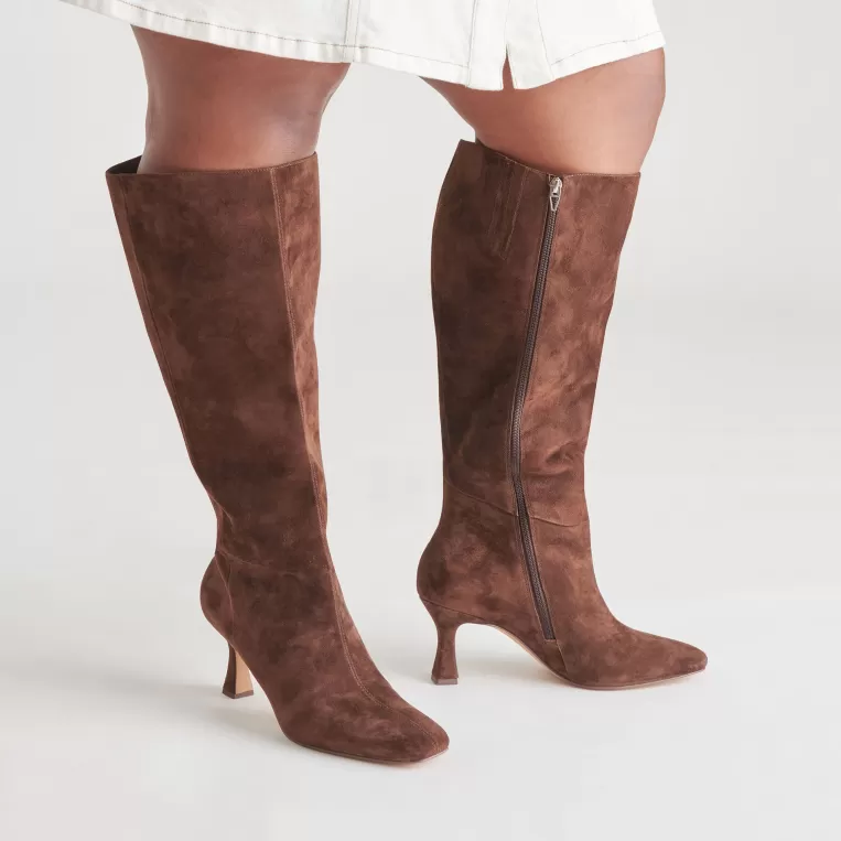 Dolce Vita Tall Boots | Extra Wide Calf^GYRA EXTRA WIDE CALF BOOTS DK BROWN SUEDE