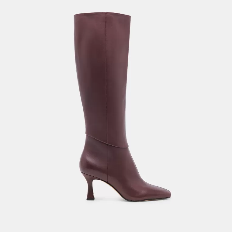 Dolce Vita Tall Boots | Wide Calf^GYRA WIDE CALF BOOTS WINE LEATHER