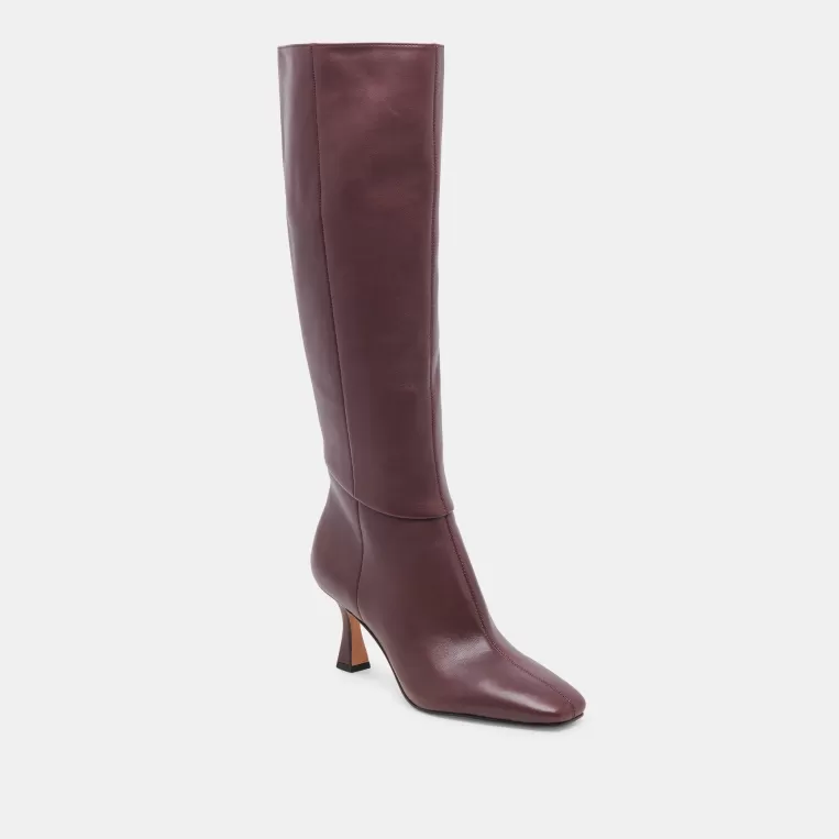 Dolce Vita Tall Boots | Wide Calf^GYRA WIDE CALF BOOTS WINE LEATHER