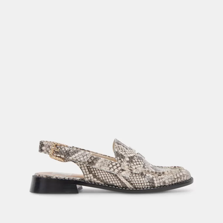 Dolce Vita Flats & Loafers^HARDI LOAFERS BLACK WHITE EMBOSSED SNAKE