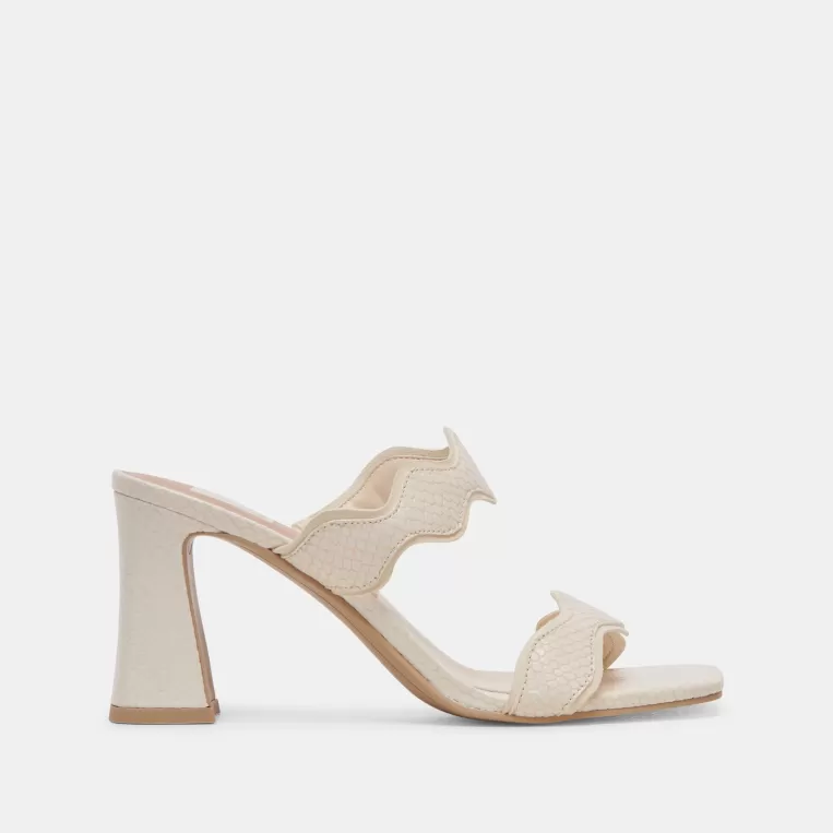 Dolce Vita Heels^ILVA HEELS CREME EMBOSSED LEATHER