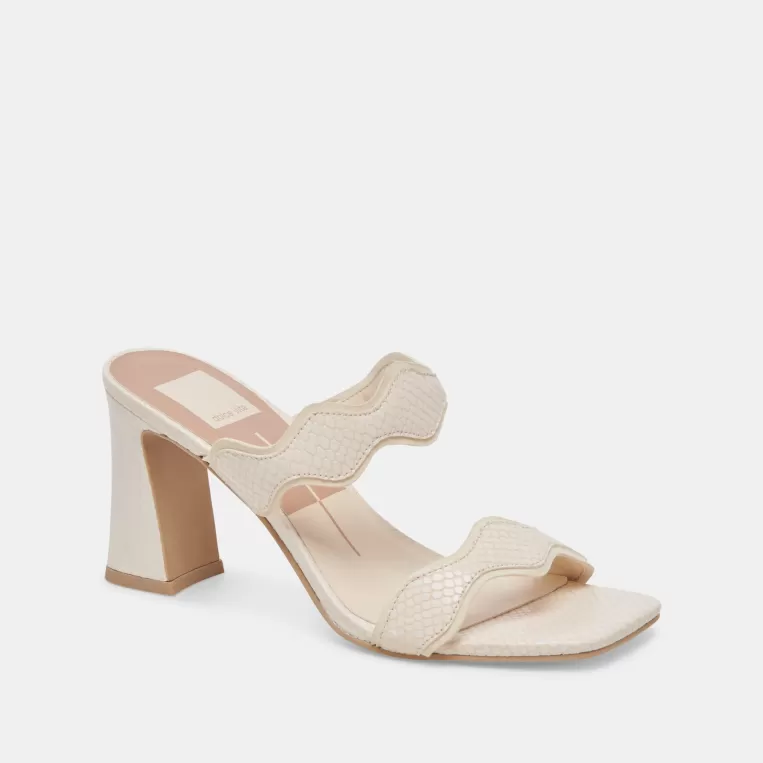 Dolce Vita Heels^ILVA HEELS CREME EMBOSSED LEATHER