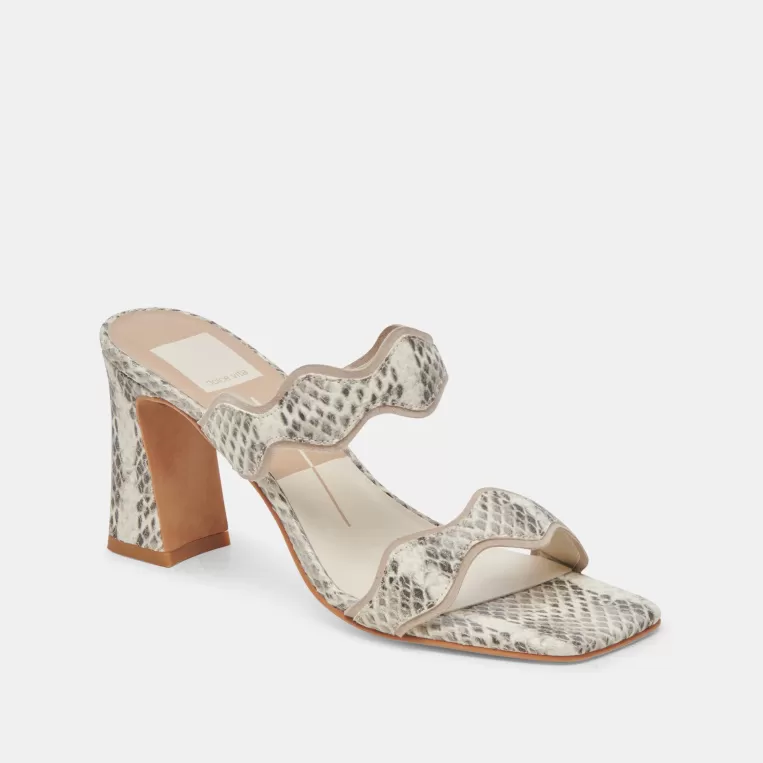 Dolce Vita Heels^ILVA HEELS GREY WHITE EMBOSSED LEATHER