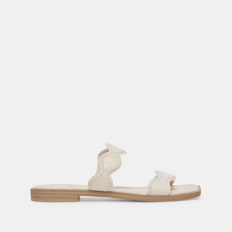 Dolce Vita Sandals^ILVA SANDALS CREME EMBOSSED LEATHER