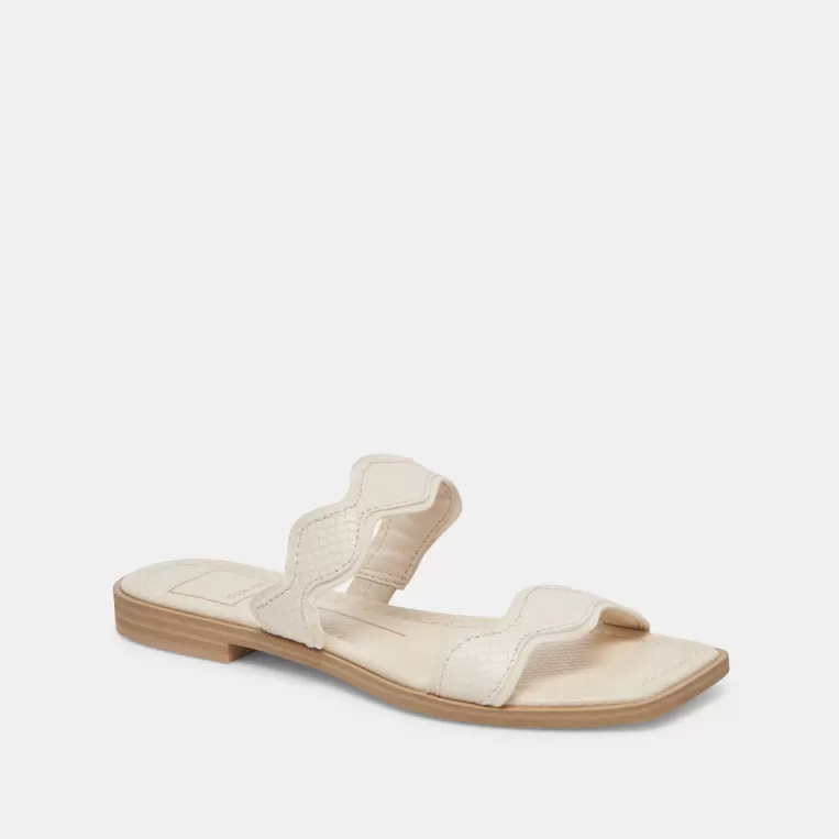 Dolce Vita Sandals^ILVA SANDALS CREME EMBOSSED LEATHER