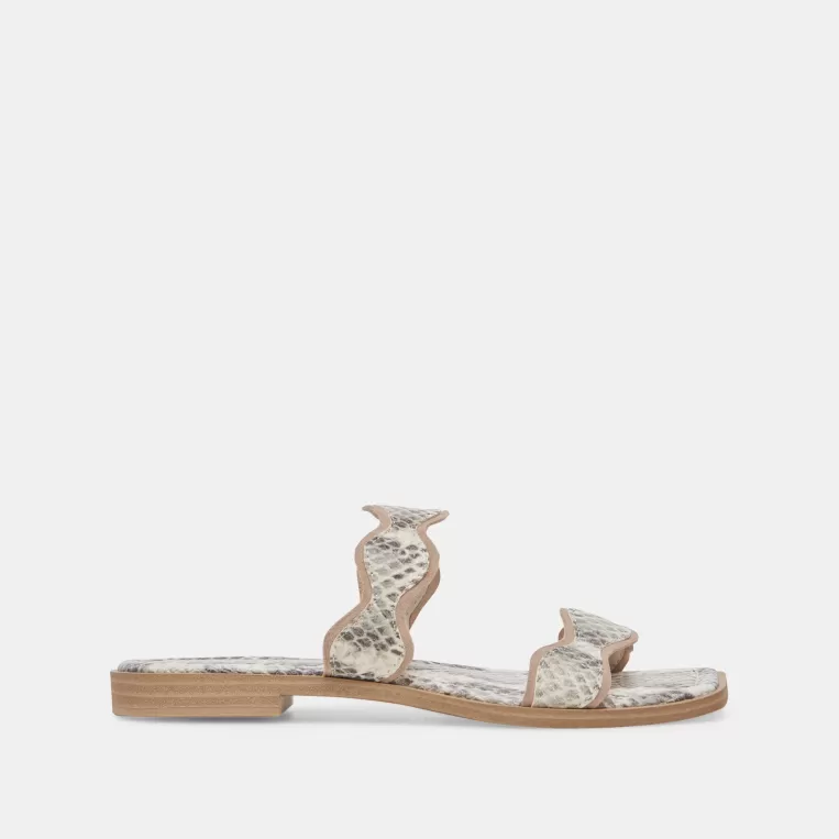 Dolce Vita Sandals^ILVA SANDALS GREY WHITE EMBOSSED LEATHER