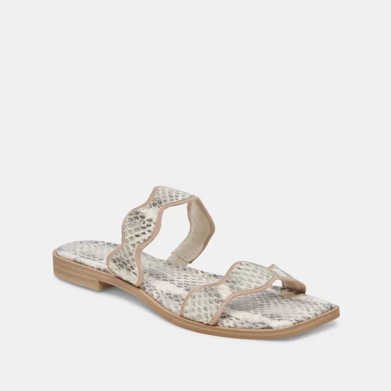 Dolce Vita Sandals^ILVA SANDALS GREY WHITE EMBOSSED LEATHER