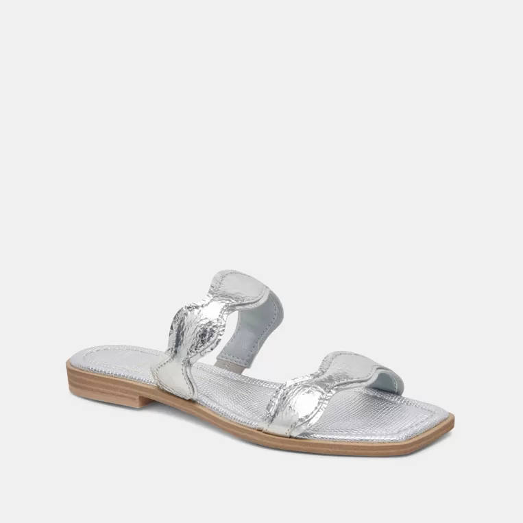 Dolce Vita Sandals^ILVA SANDALS SILVER DISTRESSED LEATHER