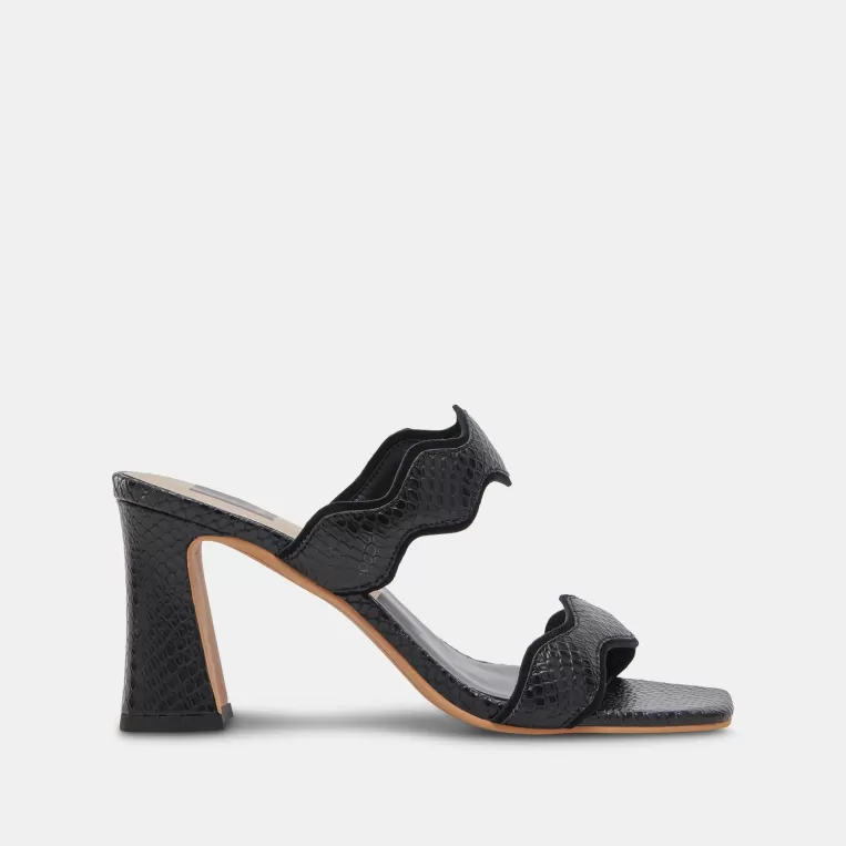 Dolce Vita Wide Widths | Heels^ILVA WIDE HEELS ONYX EMBOSSED LEATHER