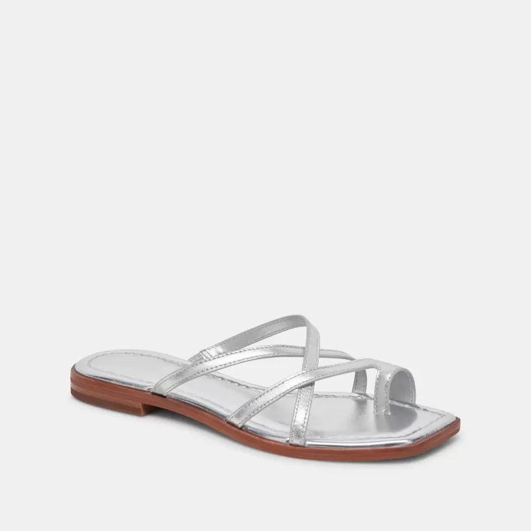 Dolce Vita Sandals^INDIGO SANDALS SILVER DISTRESSED LEATHER