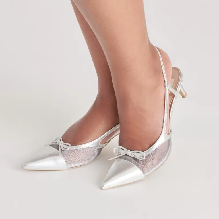 Dolce Vita Make It Metallic | Heels^KANDI HEELS SILVER MESH