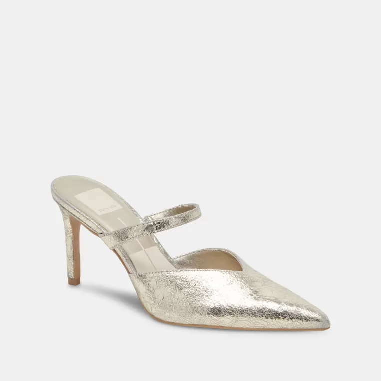 Dolce Vita Make It Metallic | Wide Widths^KANIKA WIDE HEELS PLATINUM DISTRESSED LEATHER