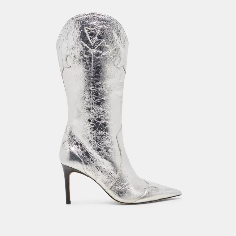 Dolce Vita Make It Metallic | Western Inspired^KASEDY BOOTS SILVER DISTRESSED LEATHER