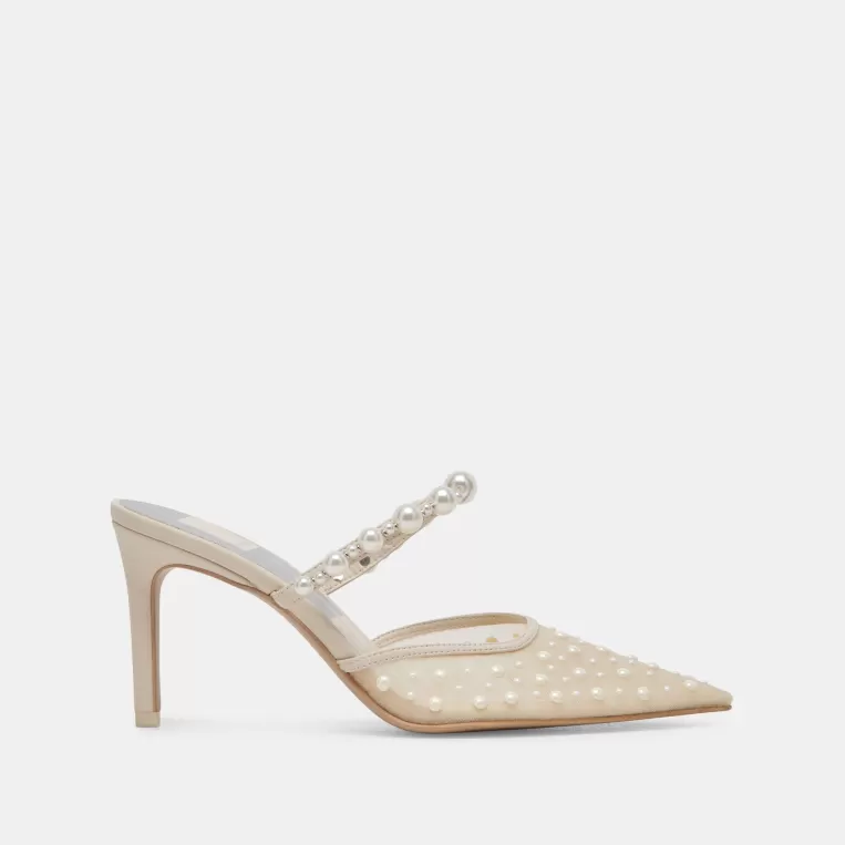 Dolce Vita Heels^KATIK PEARL HEELS IVORY MESH