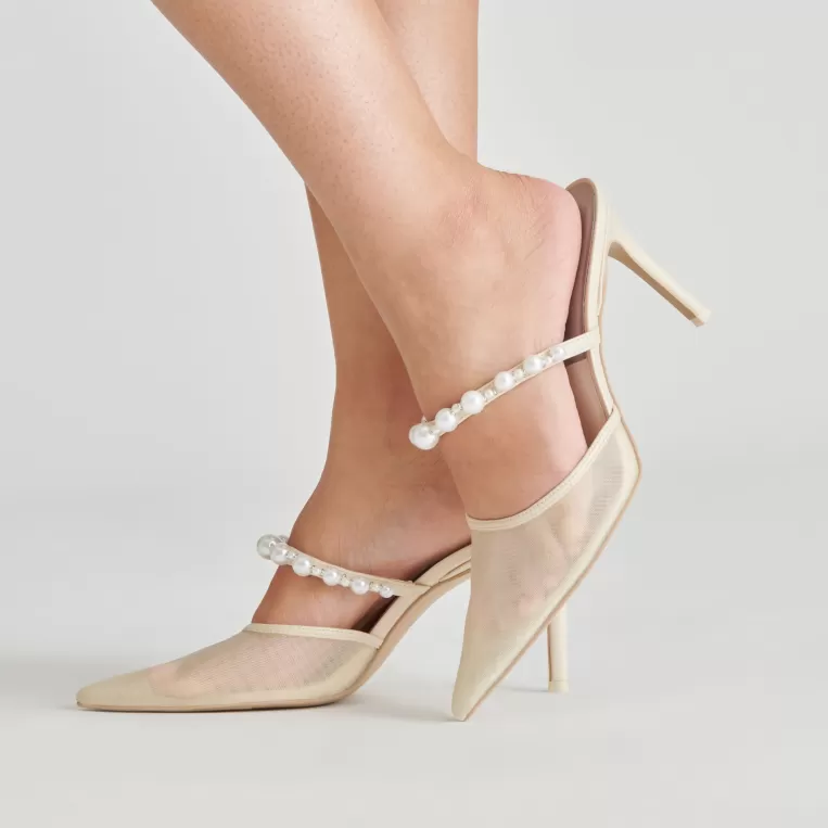 Dolce Vita Heels^KAYSIE PEARL HEELS IVORY MESH