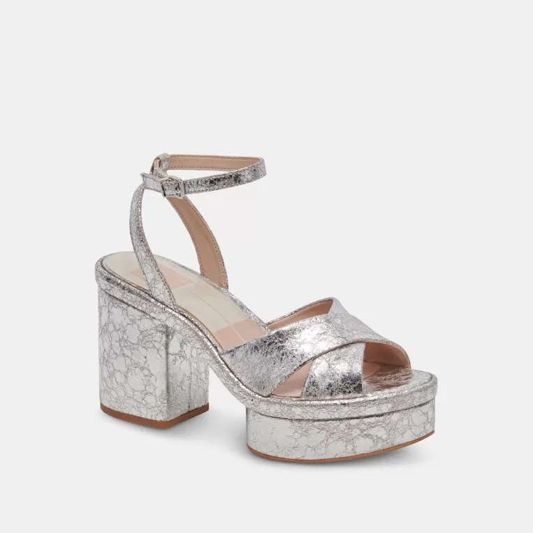 Dolce Vita Heels^LAISHA HEELS SILVER DISTRESSED LEATHER