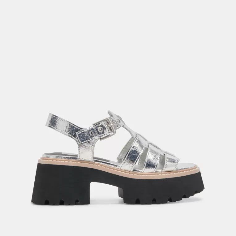 Dolce Vita Sandals^LATICE SANDALS SILVER DISTRESSED LEATHER