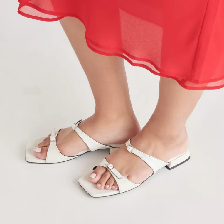 Dolce Vita Sandals^LAVERN SANDALS OFF WHITE CRINKLE PATENT